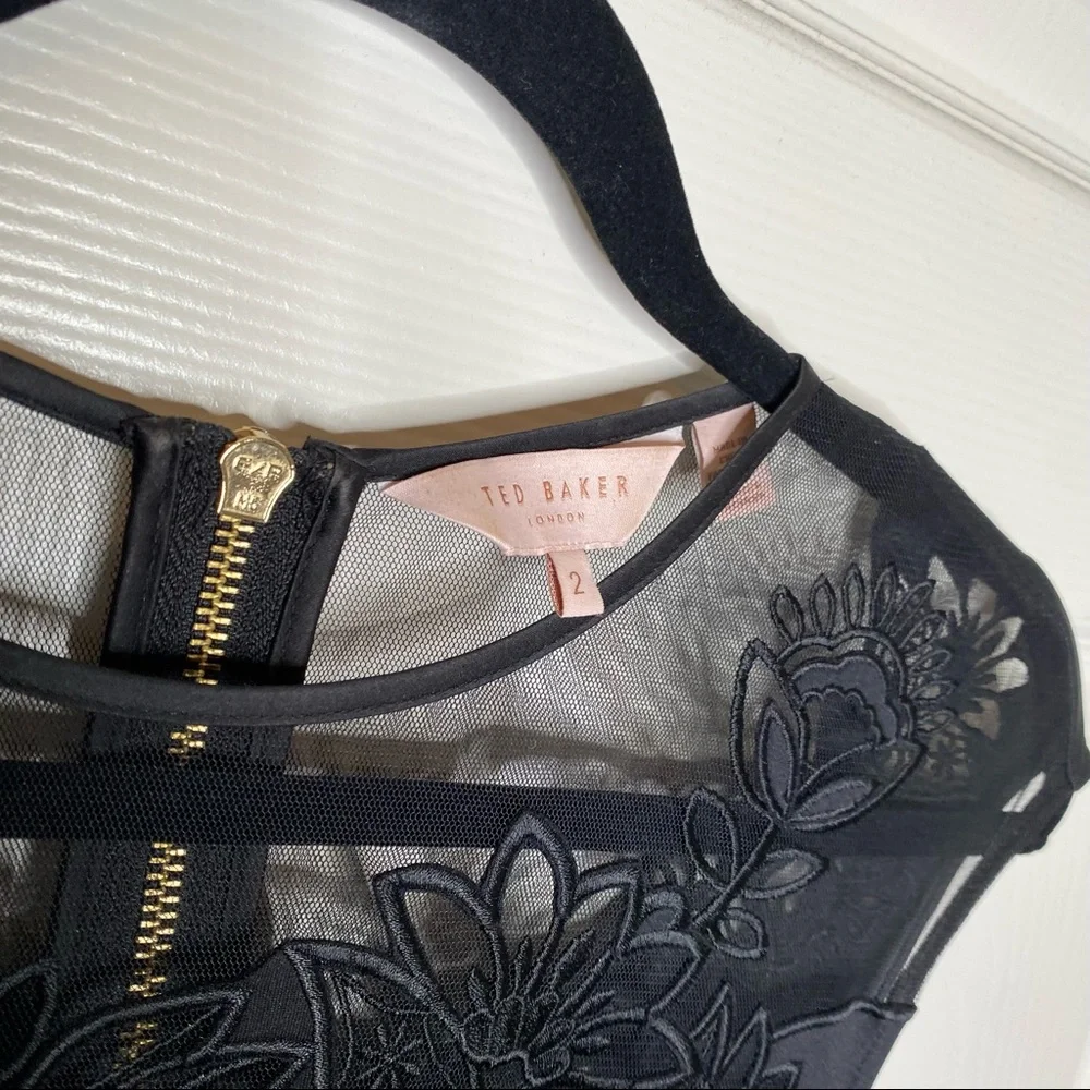 Ted Baker Dolli Dress in Black Size 2 - Picture 5 of 11
